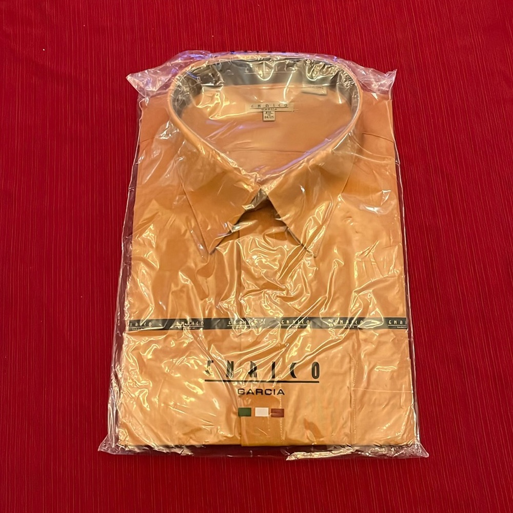 Enrico Garcia 2XL 18 34/35 Rust Dress Shirt